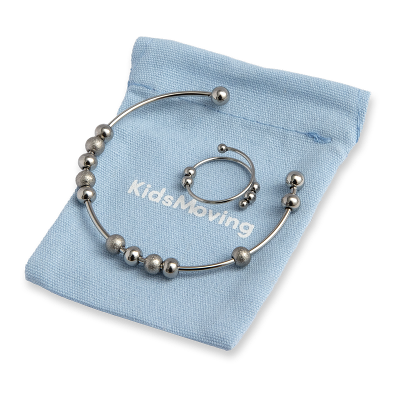 Set med anti-stressarmband och ring – Spiral