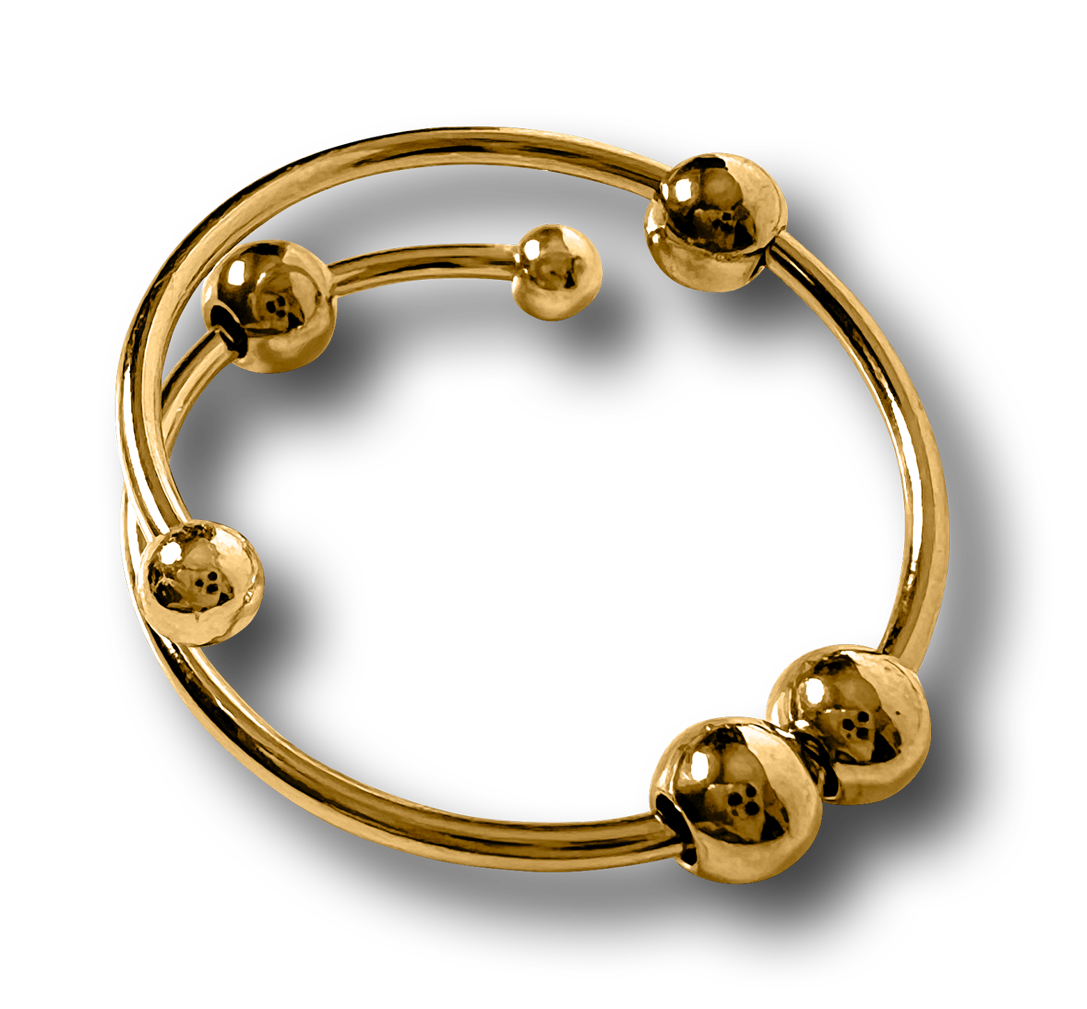 Set med anti-stressarmband och ring – Spiral