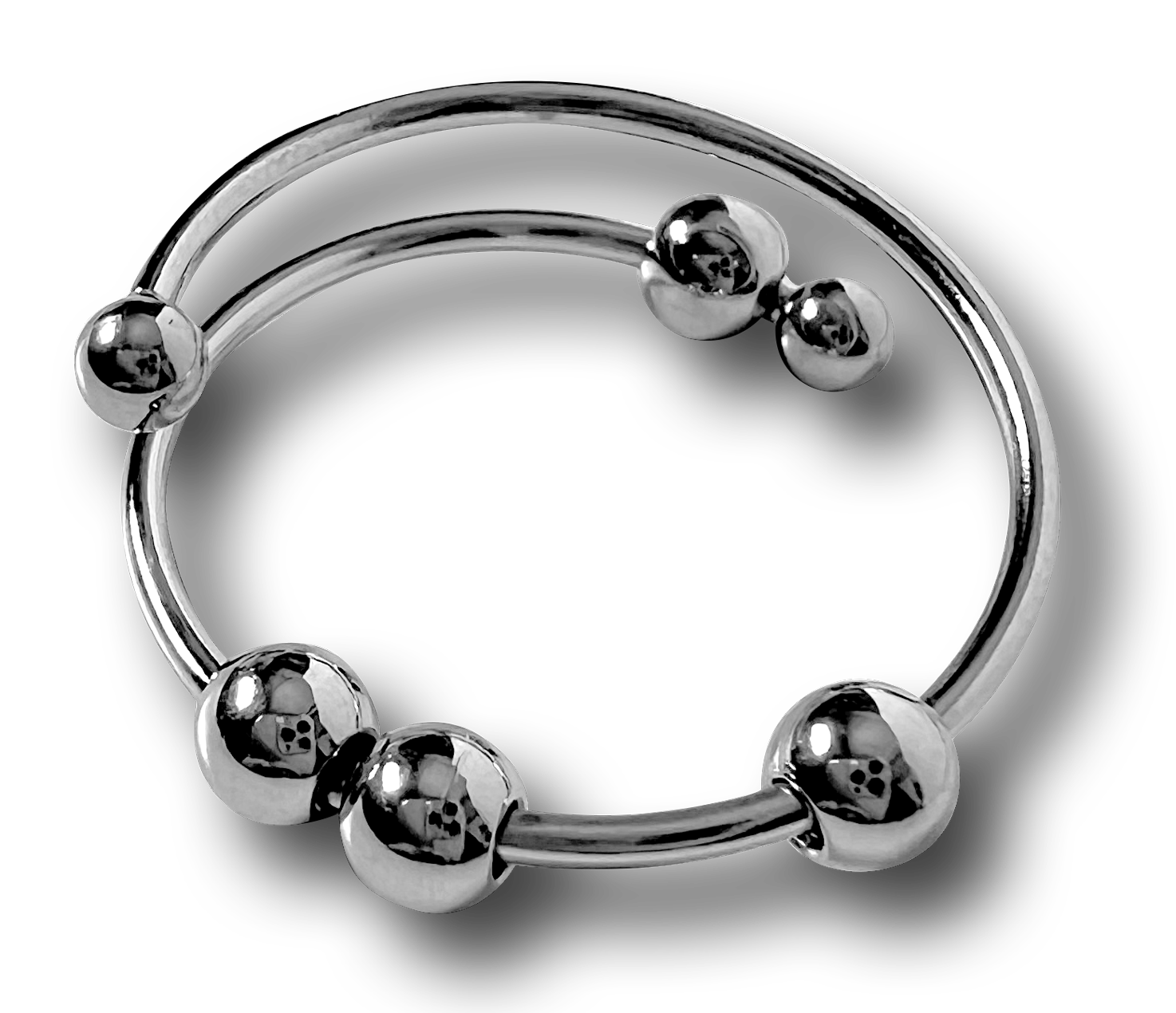 Set med anti-stressarmband och ring – Spiral