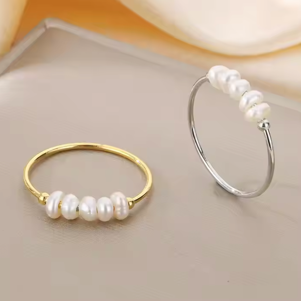 Anti-stressring enkel med pärlor
