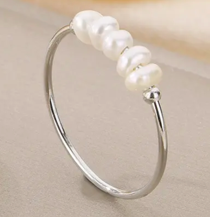 Anti-stressring enkel med pärlor