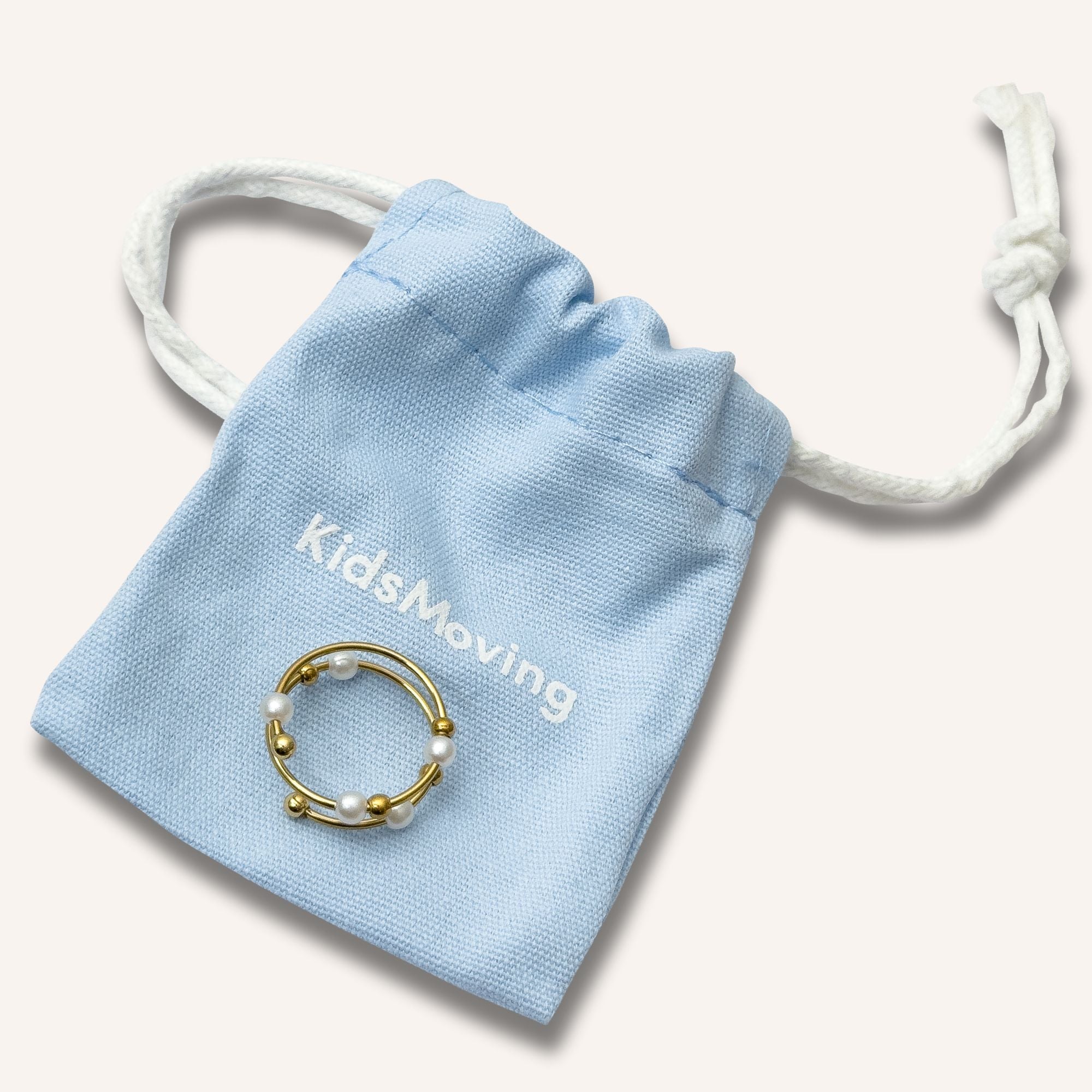 Anti-stressring med pärlor – spiral