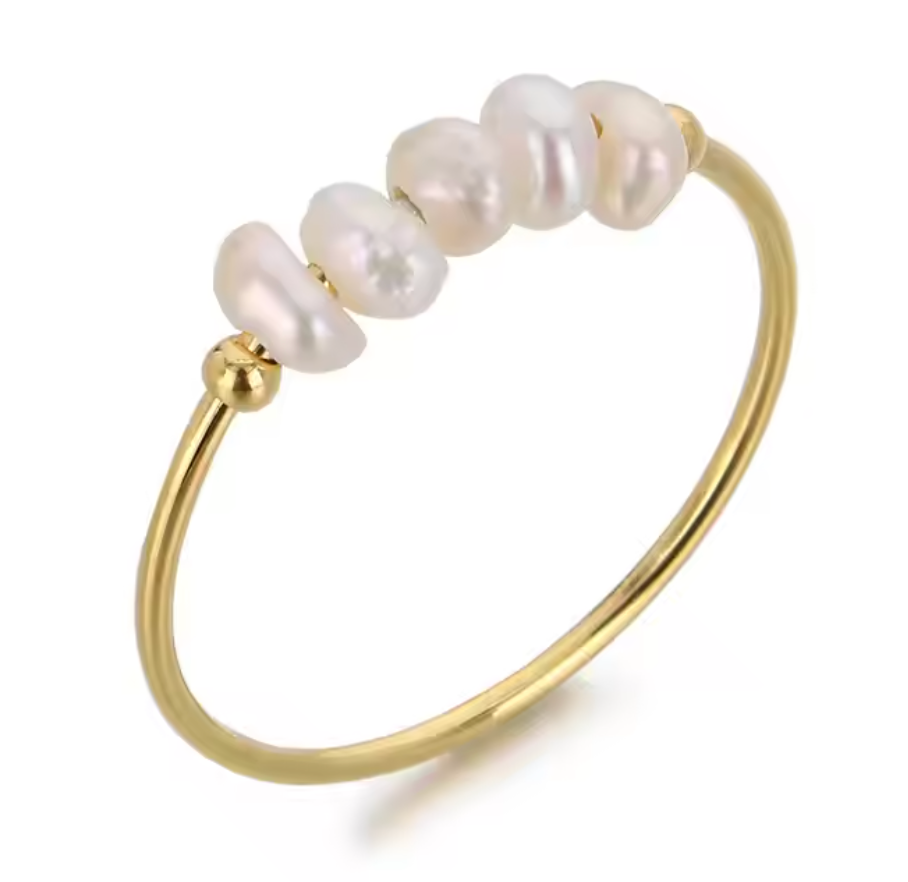 Anti-stressring enkel med pärlor