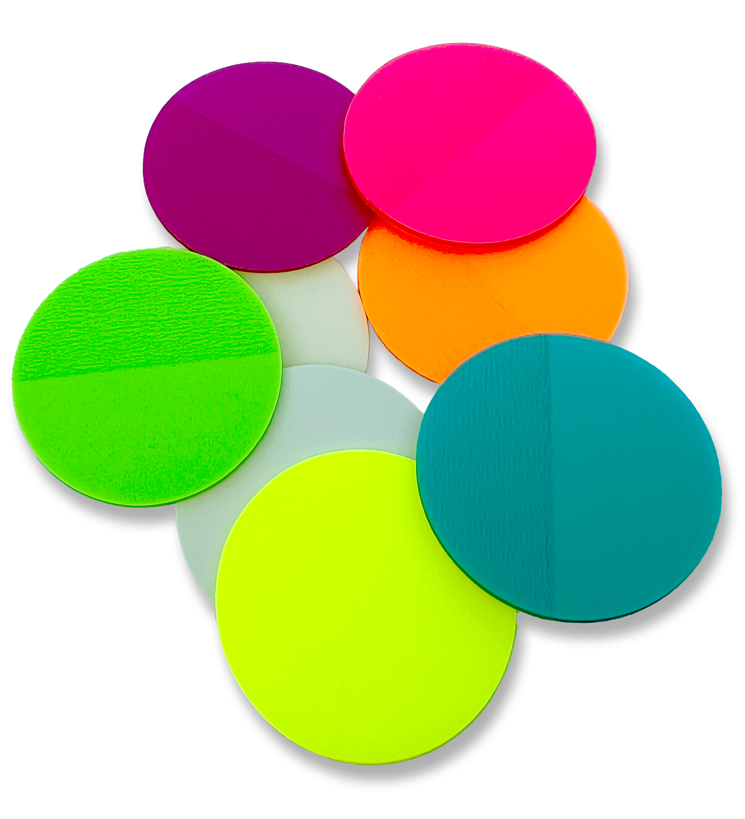 Post-It runda genomskinliga
