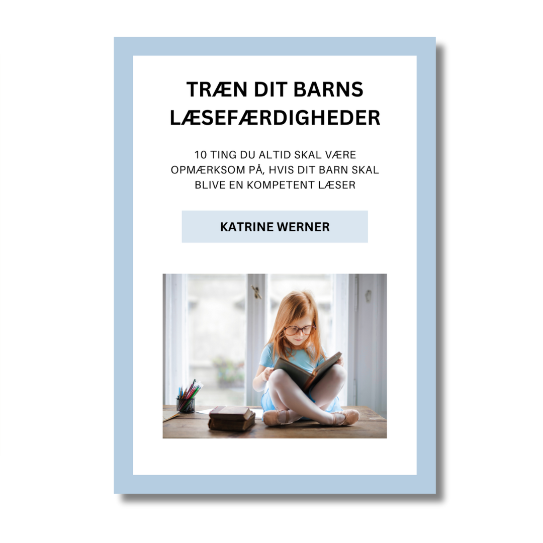 Pakke med 5 brede originale læseplader i holder + Plus læseguide