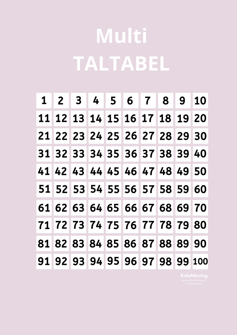 Multi taltabel